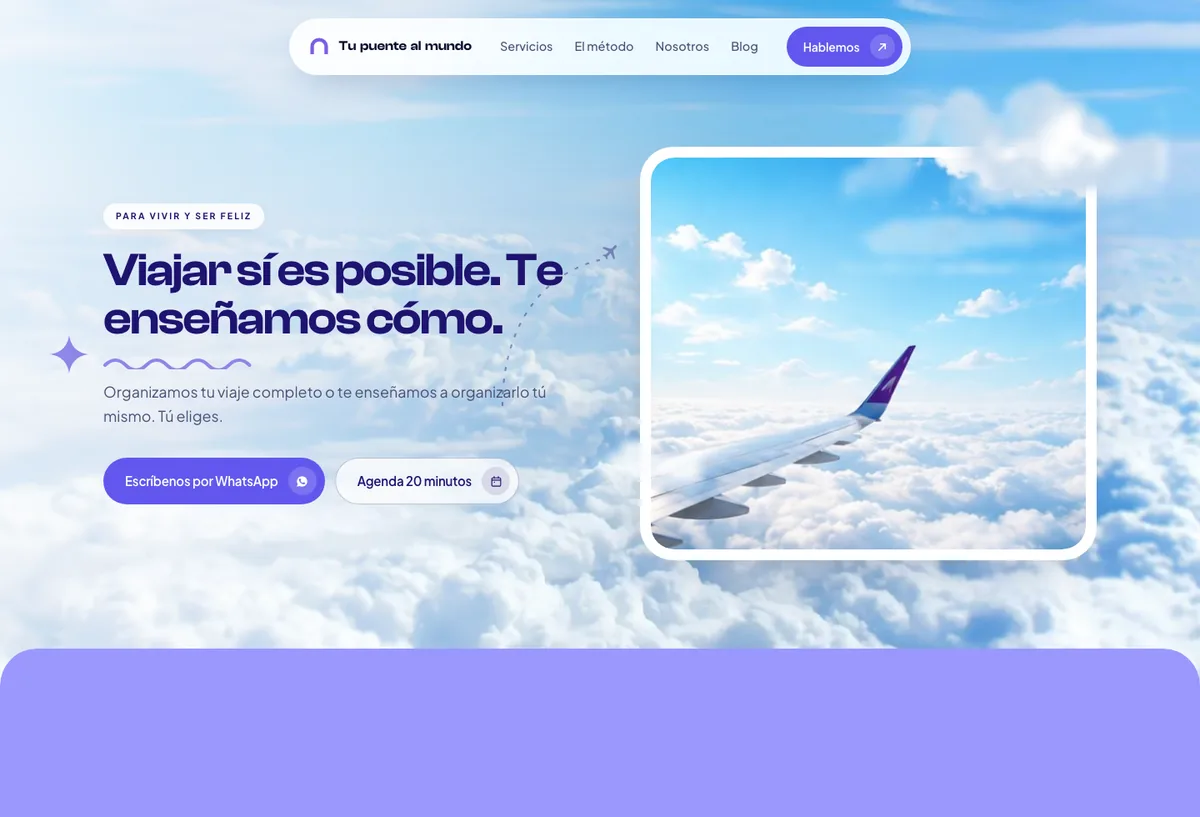 Tu puente al mundo, agencia de viajes